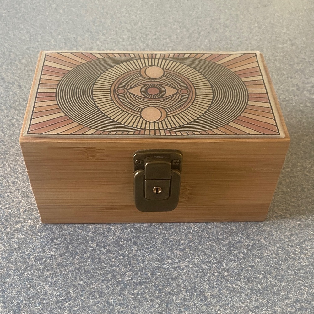 Decorative Wooden Jewelry Box with Latch
